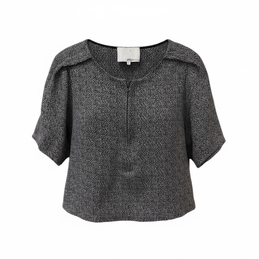 3.1 Phillip Lim black/white cropped top, large